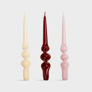 Turn Kerze - Kerzen - &K - 3er Set Alpha Rot -