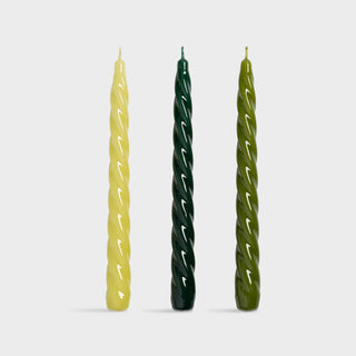Turn Kerze - Kerzen - &K - 3er Set Grün -