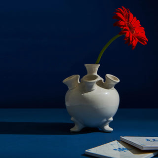 Tulip White Vase - Vase - &K - Small -