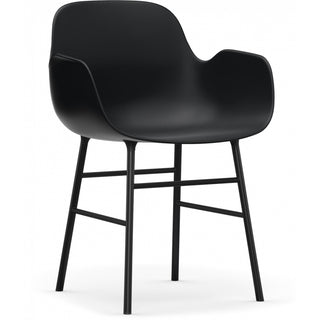 Normann Copenhagen Armlehnstuhl | Form - Stuhl - Normann Copenhagen - Stahl - Schwarz