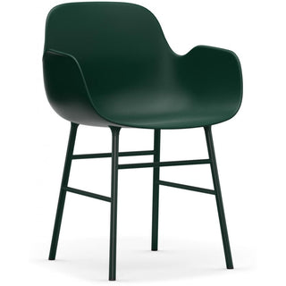 Normann Copenhagen Armlehnstuhl | Form - Stuhl - Normann Copenhagen - Stahl - Grün