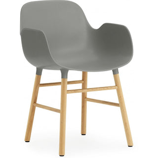Normann Copenhagen Armlehnstuhl | Form - Stuhl - Normann Copenhagen - Eiche - Grau