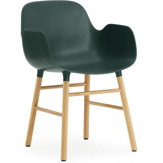 Normann Copenhagen Armlehnstuhl | Form - Stuhl - Normann Copenhagen - Eiche - Grün
