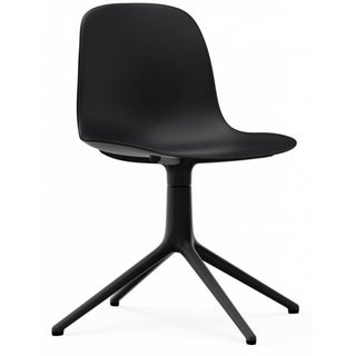 Normann Copenhagen Drehstuhl | Form Drehstuhl 4L - Stuhl - Normann Copenhagen - Schwarz - Schwarz Alu