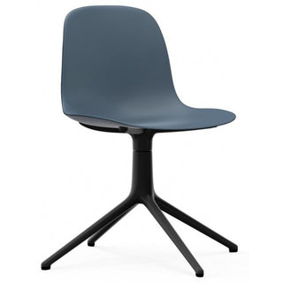 Normann Copenhagen Drehstuhl | Form Drehstuhl 4L - Stuhl - Normann Copenhagen - Blau - Schwarz Alu