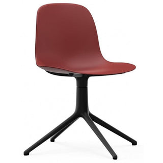 Normann Copenhagen Drehstuhl | Form Drehstuhl 4L - Stuhl - Normann Copenhagen - Rot - Schwarz Alu