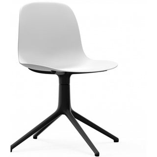Normann Copenhagen Drehstuhl | Form Drehstuhl 4L - Stuhl - Normann Copenhagen - Weiß - Schwarz Alu