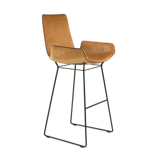 Amelie low Barhocker - Barhocker - FreiFrau - Stoff Riga | Drahtgestell -