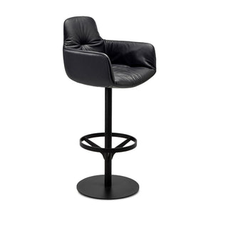 Leya High Barhocker - Barhocker - FreiFrau - Leder Opium | Tellerfuß -