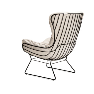 Leyasol Wingback Outdoorsessel - Loungesessel - FreiFrau - Weiß - Mit Hocker