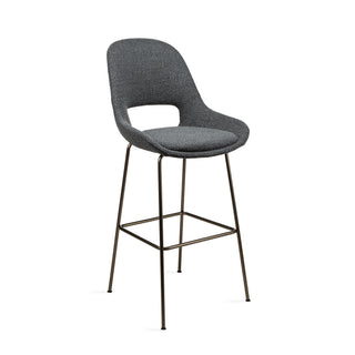 Theia Low Barhocker - Barhocker - FreiFrau - Stoff Safire 010 | Gestell Schwarzchrom -