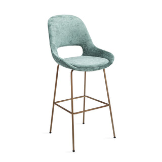 Theia Low Barhocker - Barhocker - FreiFrau - Stoff Chouchou | Gestell Messing -