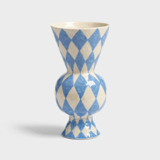 Rombic Blau Vase - Vase - &K - Blau -