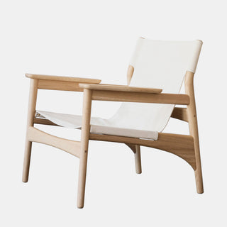 N-LC02 Loungesessel - Loungesessel - Karimoku Case - Eiche geräuchert / Canvas -