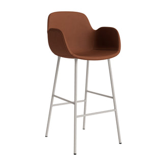 Normann Copenhagen Barhocker | Form Armchair - Barhocker - Normann Copenhagen - Polsterung - Leder Ultra_41574 - Warm Grey