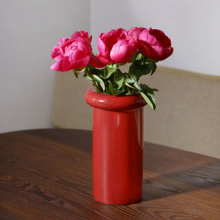 Turban Rot Vase - Vase - &K - Burgundy -