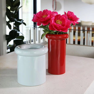 Turban Rot Vase - Vase - &K - Burgundy -
