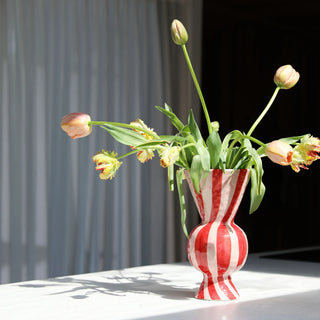 Rombic Rot Vase - Vase - &K - Rot -