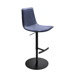 Amelie Barhocker - Barhocker - FreiFrau - Leder Opium blue | höhenverstellbares Gestell -