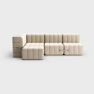 Curt Sofa - Sofa - Ambivalenz - 9er Set Ecke - Beige (Jet)