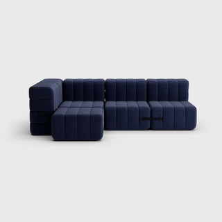Curt Sofa - Sofa - Ambivalenz - 9er Set Ecke - Ocean Blue (Dama)
