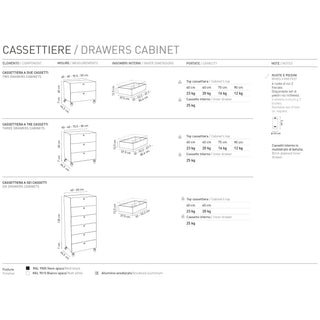 Kriptonite Container | Drawer - Rollcontainer - Kriptonite - 2 Reihen - 40cm