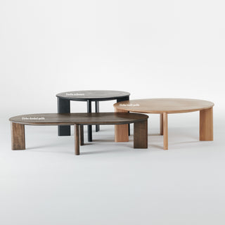 Insan Couchtisch | Pilon - Beistelltisch - Insan - Medium: Ø70 x H40cm - Eiche massiv weiß geölt