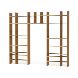 FNP Regal - Regal - Nils Holger Moormann - FNP 3 (B313.3 x H259.6cm) - MDF Braun gewachst