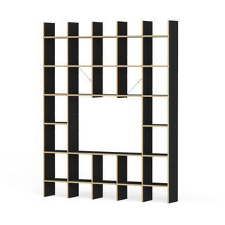 FNP Regal - Regal - Nils Holger Moormann - FNP 2 (B174.8 x H223cm) - MDF Schwarz