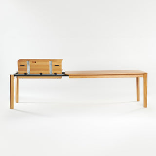 Insan Tisch | Teno Ausziehbar - Tisch - Insan - L160+80 x T100cm - Eiche massiv weiß geölt