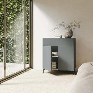 Connect Kommode 01 - Sideboard - Form1 - Graphite - Metallbeine
