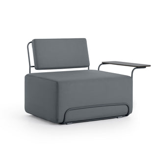 Lilly Outdoor Loungesessel - Outdoor Sessel - Diabla - Plain Anthracite - Armlehne rechts