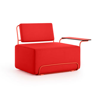 Lilly Outdoor Loungesessel - Outdoor Sessel - Diabla - Plain Red - Armlehne rechts