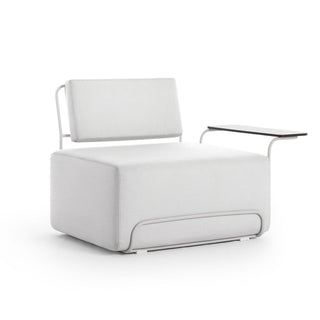 Lilly Outdoor Loungesessel - Outdoor Sessel - Diabla - Silvertex Aluminium - Armlehne rechts