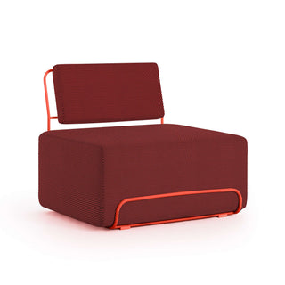Lilly Outdoor Loungesessel - Outdoor Sessel - Diabla - Hexagon Red - ohne Armlehne