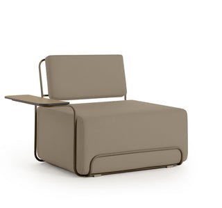 Lilly Outdoor Loungesessel - Outdoor Sessel - Diabla - Plain Bronce - Armlehne links
