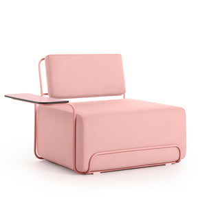Lilly Outdoor Loungesessel - Outdoor Sessel - Diabla - Plain Pink - Armlehne links