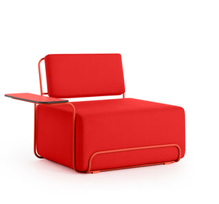 Lilly Outdoor Loungesessel - Outdoor Sessel - Diabla - Plain Red - Armlehne links