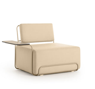 Lilly Outdoor Loungesessel - Outdoor Sessel - Diabla - Plain Sand - Armlehne links