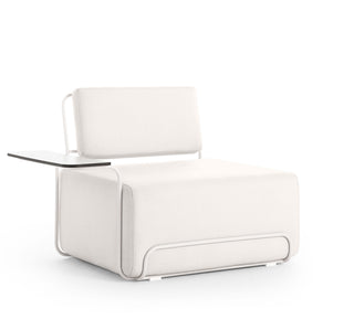 Lilly Outdoor Loungesessel - Outdoor Sessel - Diabla - Silvertex Ice - Armlehne links