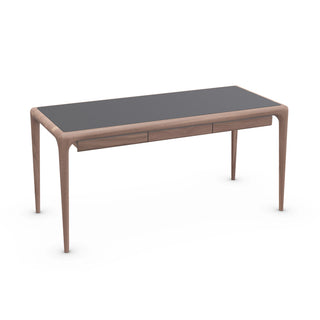Latus Schreibtisch Leder - Schreibtisch - Artisan - L140cm - Amerikanische Nuss A01