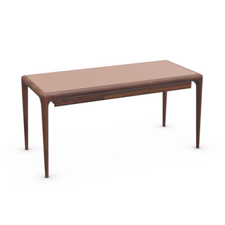 Latus Schreibtisch Leder - Schreibtisch - Artisan - L140cm - Europäische Nuss A03