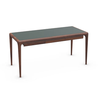Latus Schreibtisch Leder - Schreibtisch - Artisan - L140cm - Europäische Nuss A03