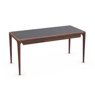 Latus Schreibtisch Leder - Schreibtisch - Artisan - L140cm - Europäische Nuss A03
