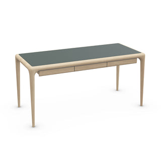 Latus Schreibtisch Leder - Schreibtisch - Artisan - L140cm - Eiche natürlich geseift A01