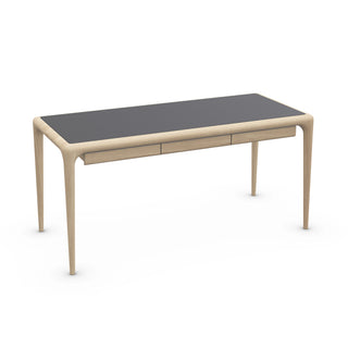 Latus Schreibtisch Leder - Schreibtisch - Artisan - L140cm - Eiche natürlich geseift A01