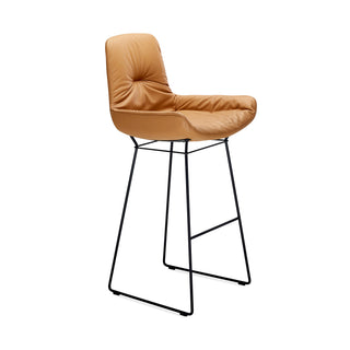Leya Low Barhocker - Barhocker - FreiFrau - Leder Opium | Drahtgestell -