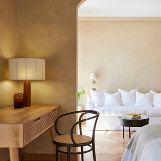 Santa Cole Tischlampe | Moragas - Tischlampe - Santa Cole - Sapeli Holz (Mahagoni) -