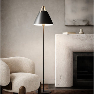 Strap Stehlampe - Stehlampe - for the people - Schwarz - Braun