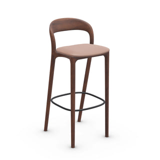 Neva Light Barhocker - Barhocker - Artisan - Europäische Nuss A03 - Leder Zenith 9008